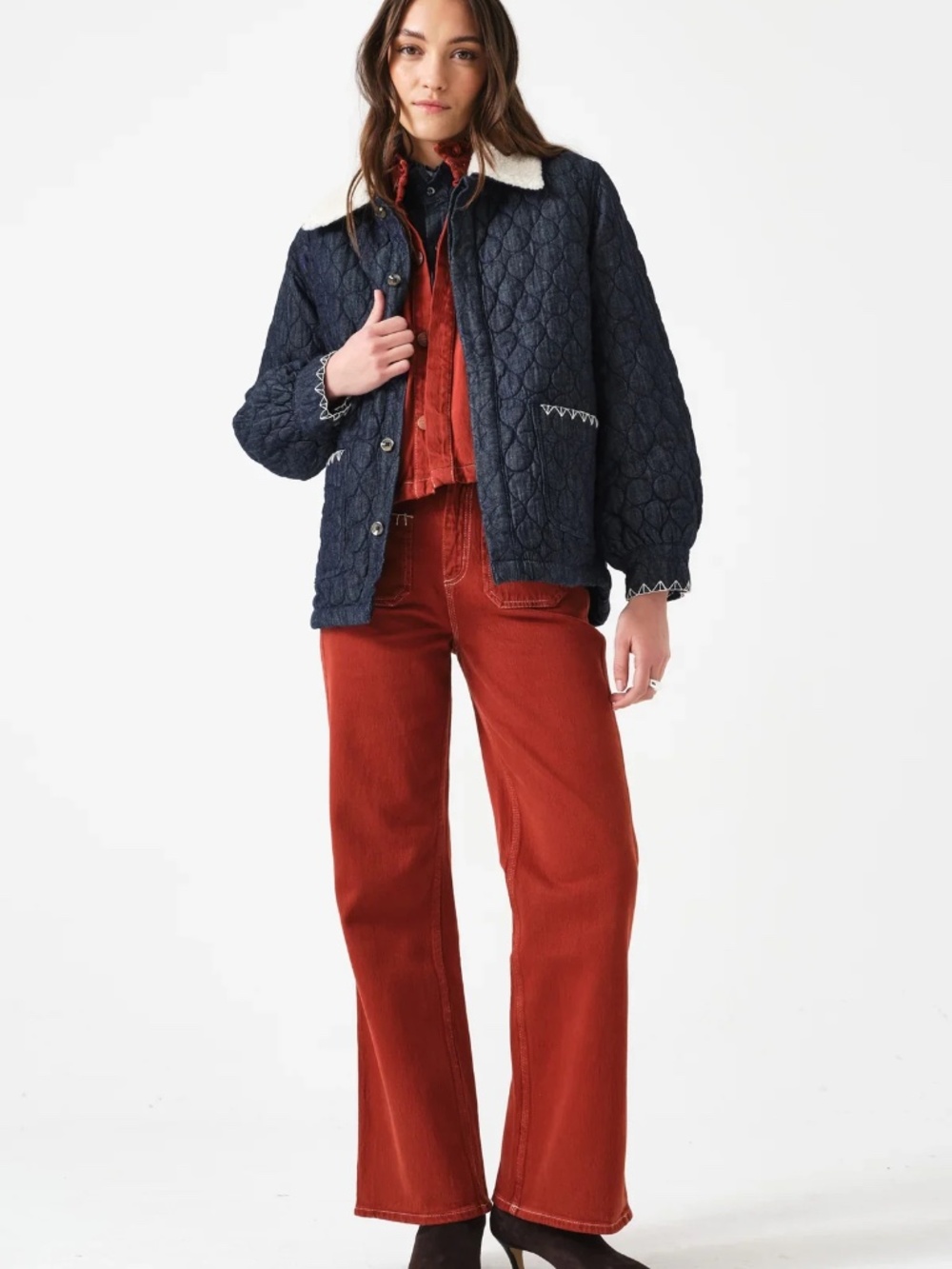 NWT SEVENTY + MOCHI - FRIDA CHORE JACKET / NIGHTFALL - Picture 2 of 4